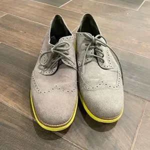 Cole Hasn Grabd OS “LunarGrand” Grey Suede Wingtip Athletic Yellow Sole Size 9.5 Cole Haan | Shoes | Cole Hasn Grabd Os Lunargrand Grey Suede  main image 3